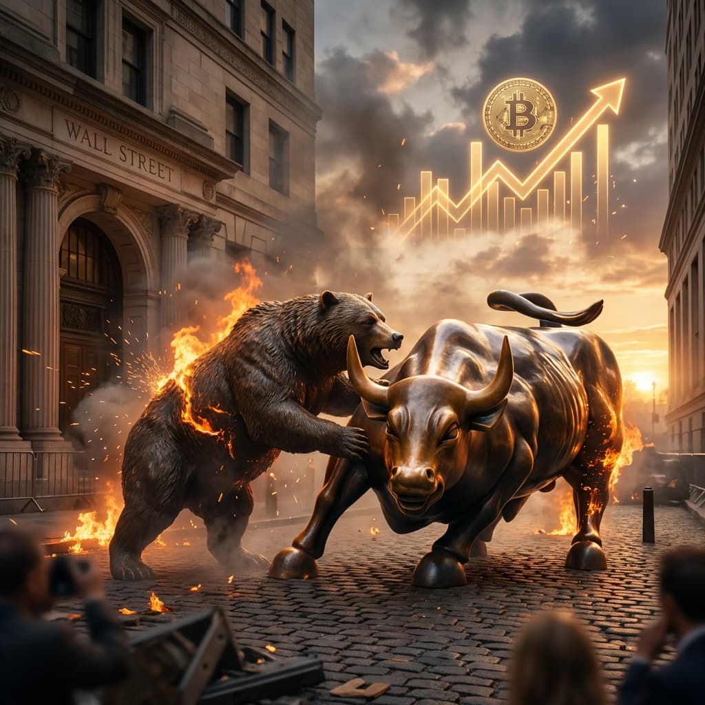 Bull vs Bear on Wall Street