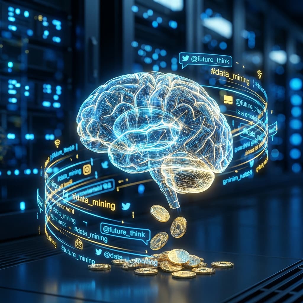 AI Brain Mining Sentiment Data