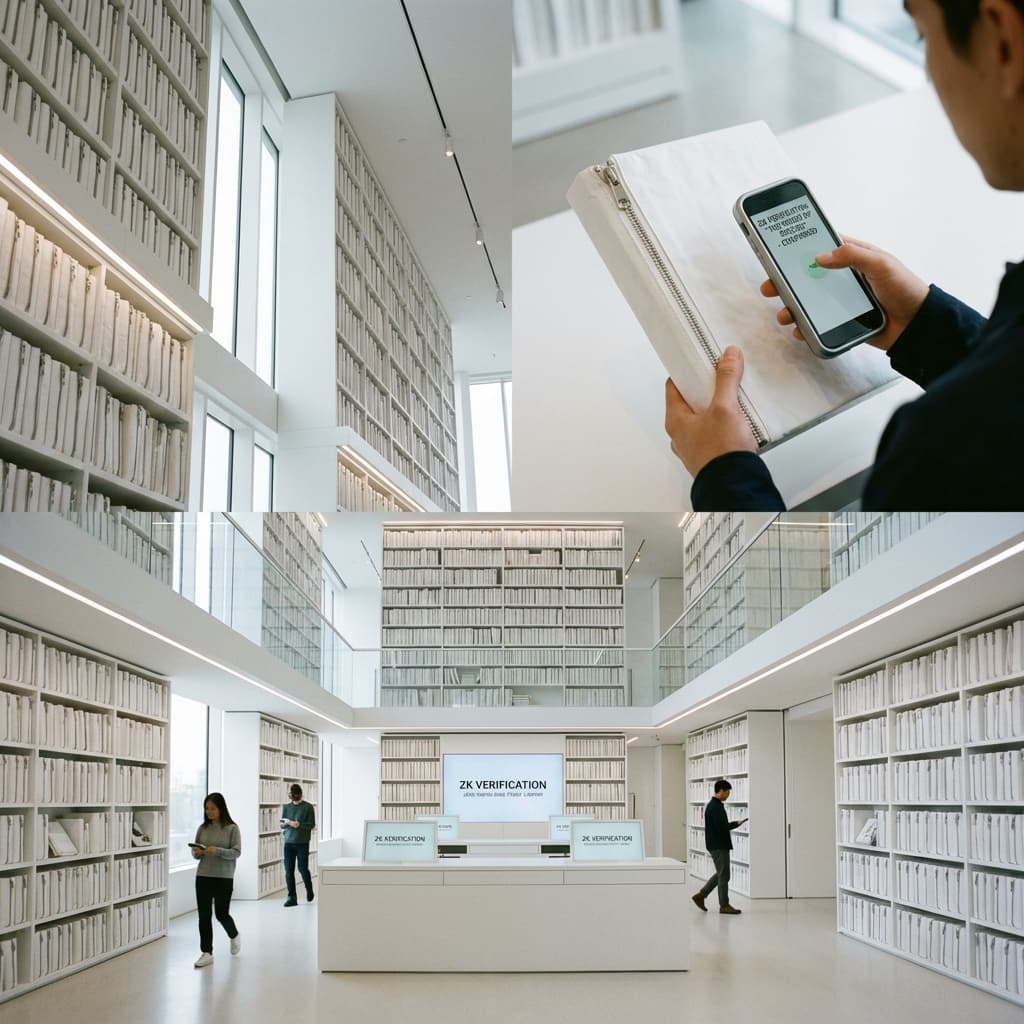 Biblioteca ZK con Libros Cerrados y Cremallera