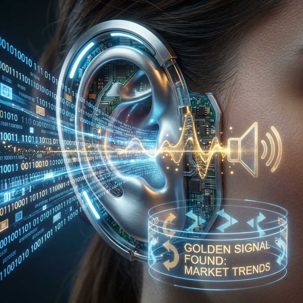 أذن سيبرانية تستمع لإشارة السوق