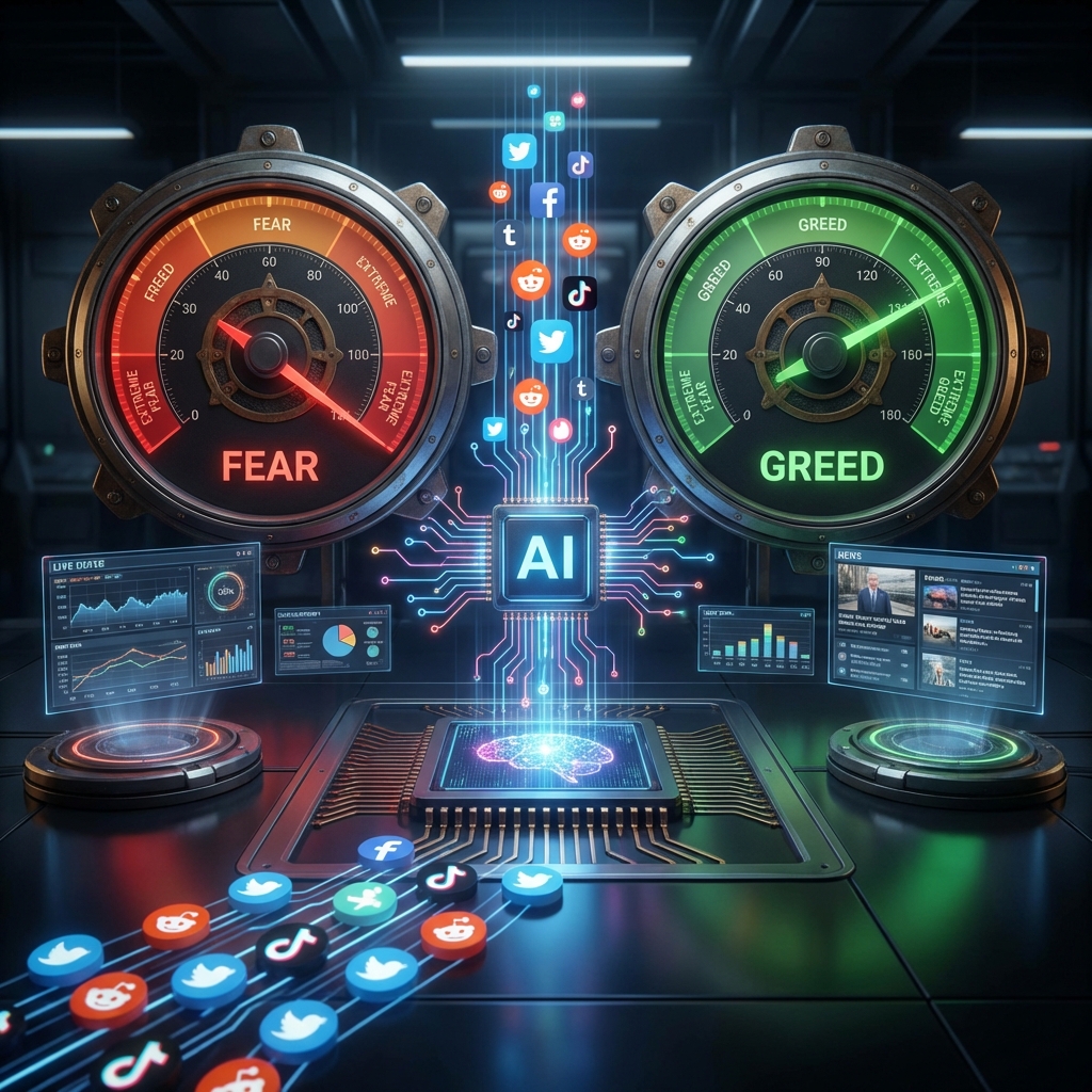 لوحة معلومات الذكاء الاصطناعي للخوف والجشع